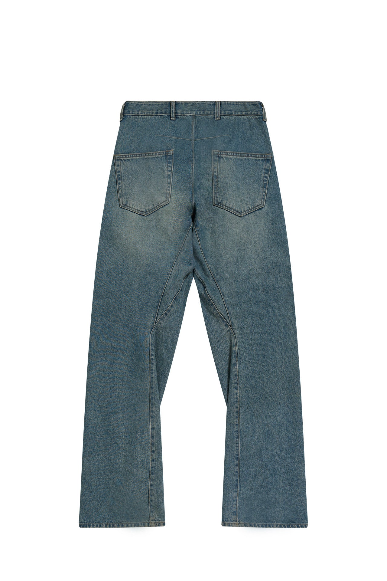 STU - Twist Curved Denim Pants (Mid Blue) product image 17 | TRAB K-Fashion Australia
