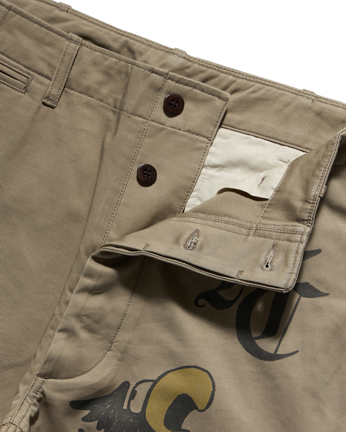 Eastlogue - Vintage Printing Chino Pants (Beige) product image 3 | TRAB K-Fashion Australia