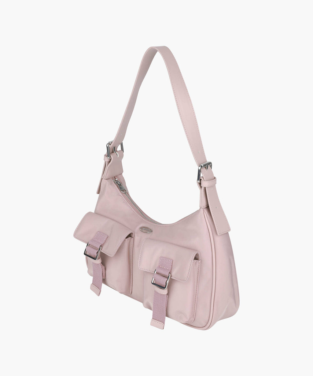 Marithe & Francois Girbaud - Regular Logo 2way Hobo Bag (Pink) product image 1 | TRAB K-Fashion Australia