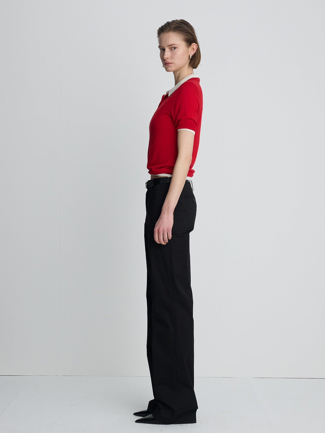 Tonywack - Silk Cotton Polo Shirt (Red) product image 2 | TRAB K-Fashion Australia