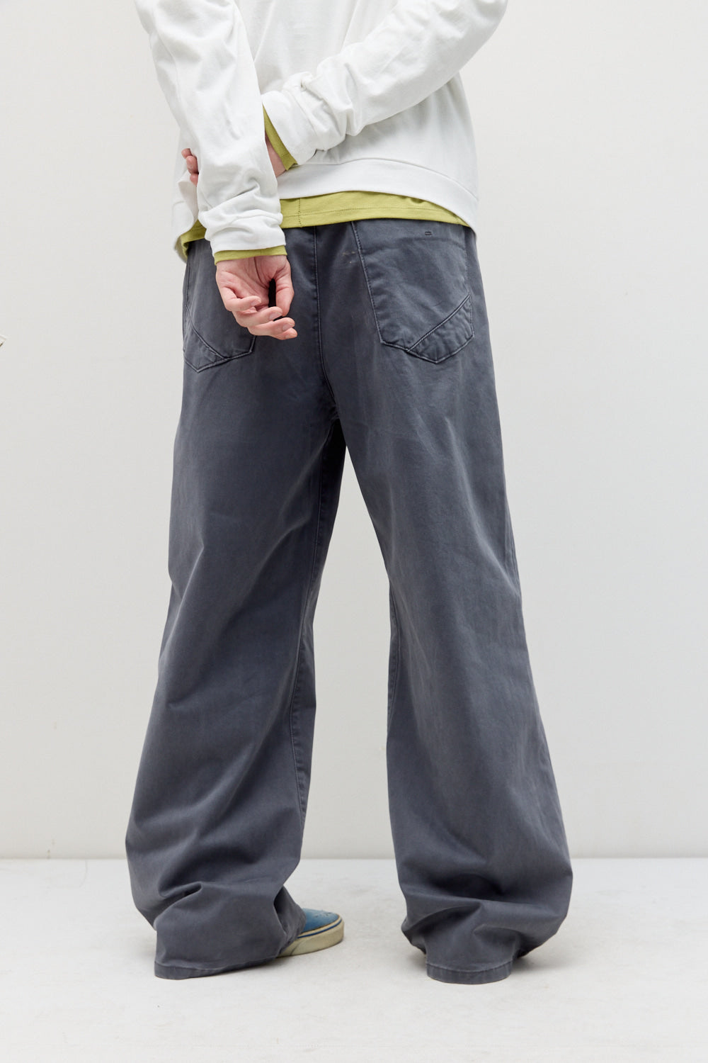 Hatchingroom - Flare Work Trousers Moleskin Washed (Graphite) product image 10 | TRAB K-Fashion Australia