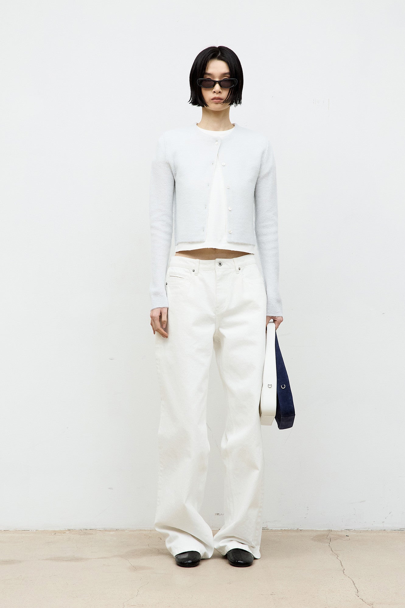 Coor - Double Layer Crop Cardigan (Ice Blue) product image 2 | TRAB K-Fashion Australia