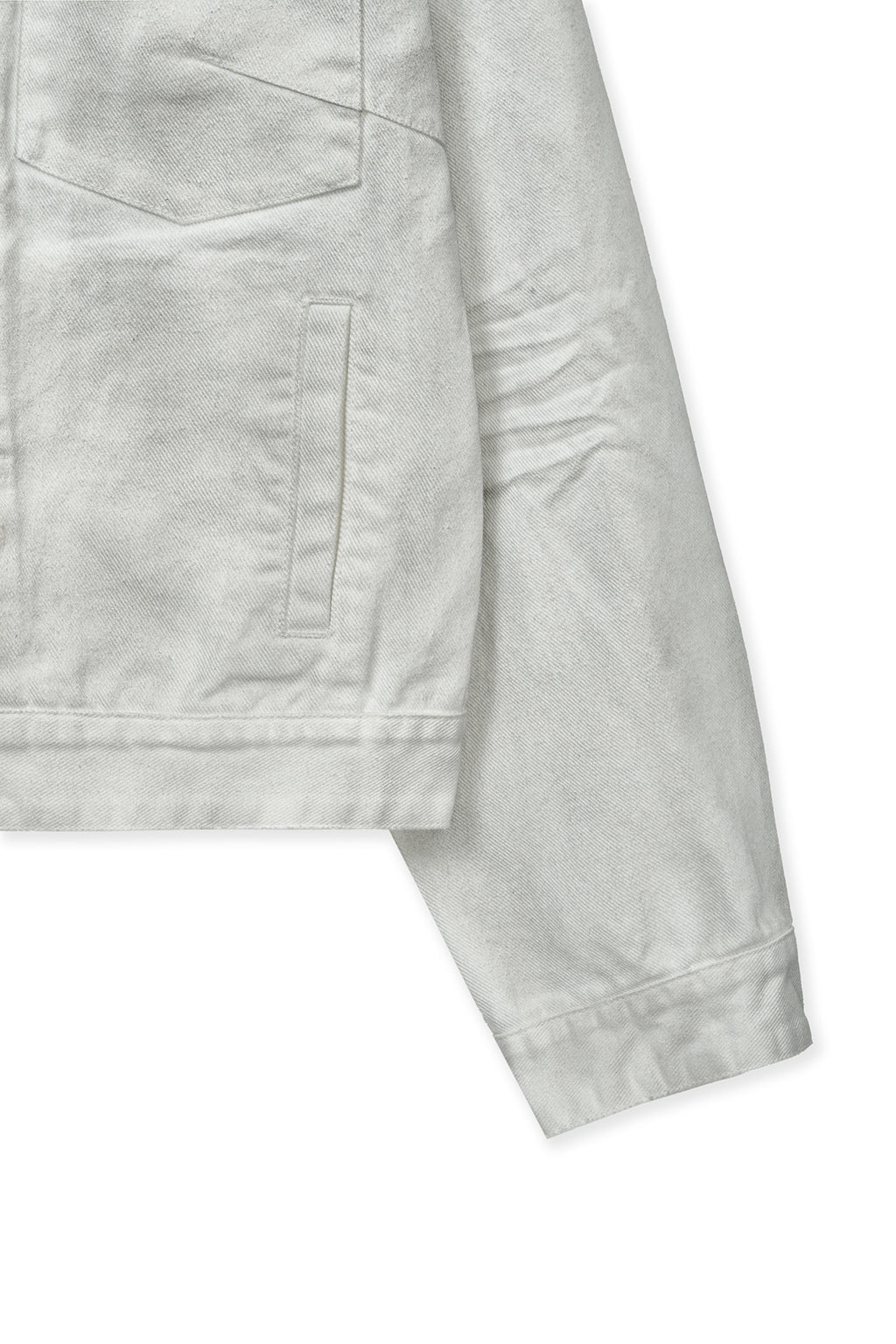 Matin Kim - Vintage Washed Denim Trucker (White) product image 4 | TRAB K-Fashion Australia