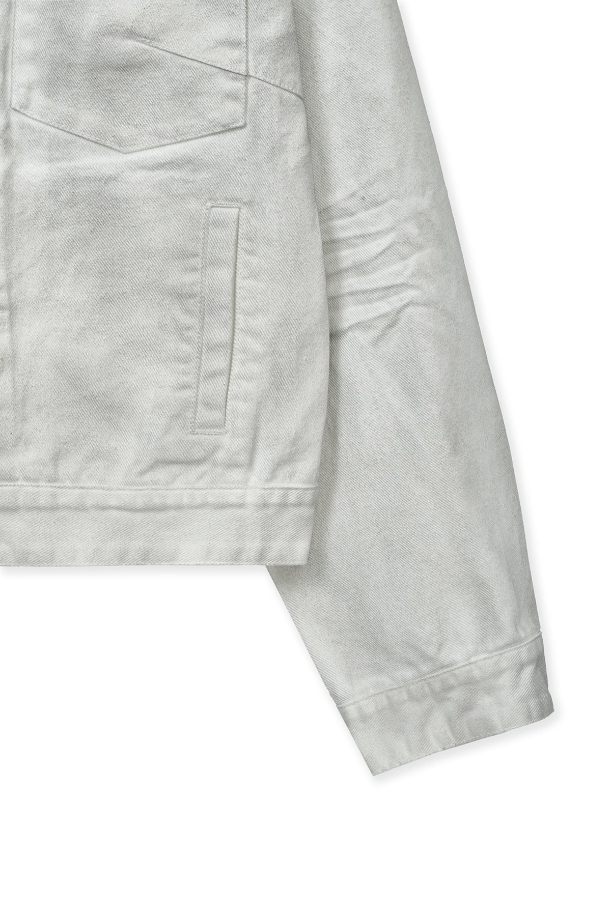 Matin Kim - Vintage Washed Denim Trucker (White) product image 4 | TRAB K-Fashion Australia