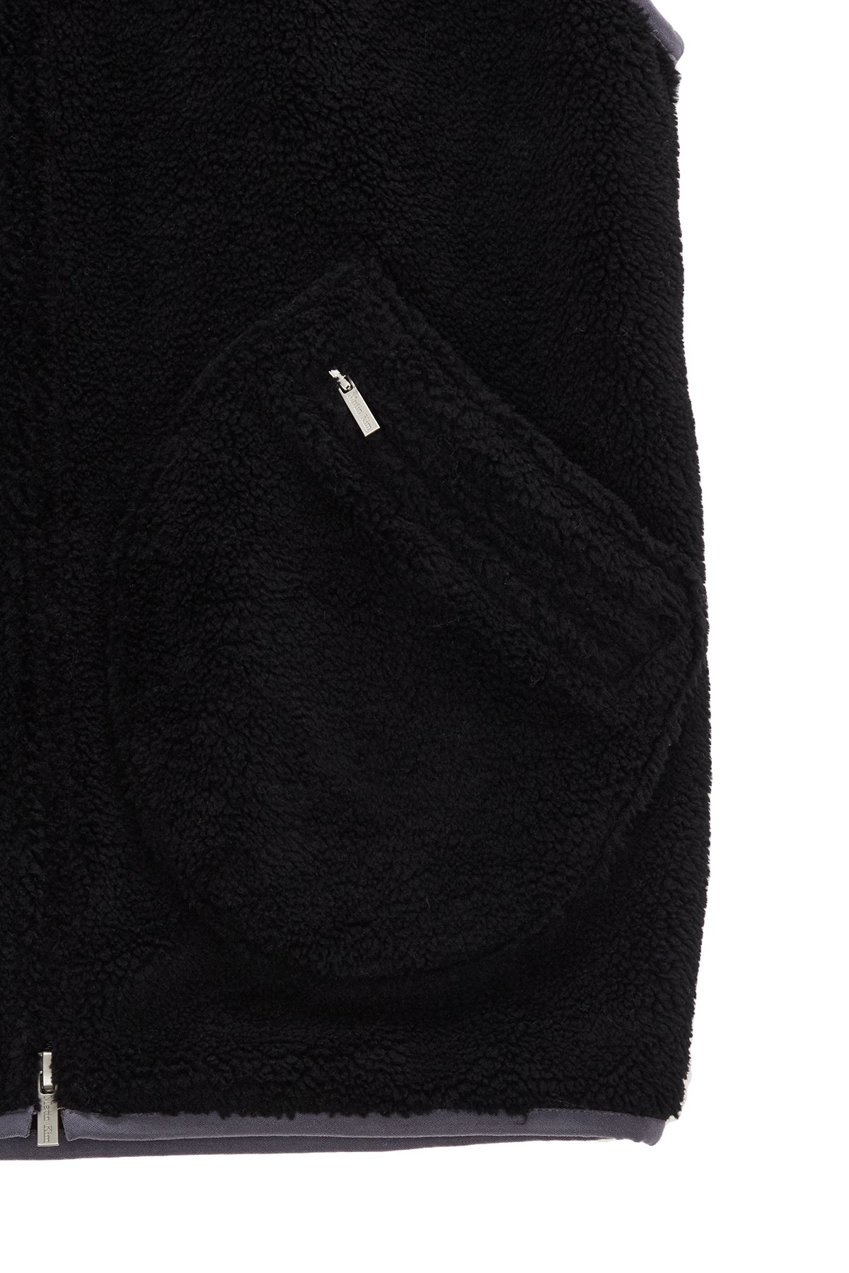 Matin Kim - Round Pocket Fleece Vest (Black) product image 4 | TRAB K-Fashion Australia