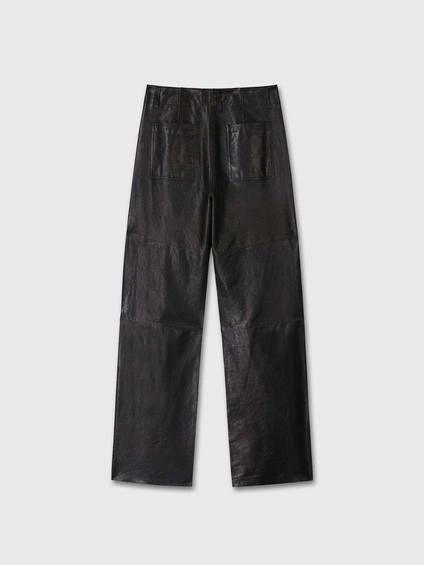 Tonywack - Vegetable Tanned Leather Rounded Leg Pants (Black) product image 9 | TRAB K-Fashion Australia