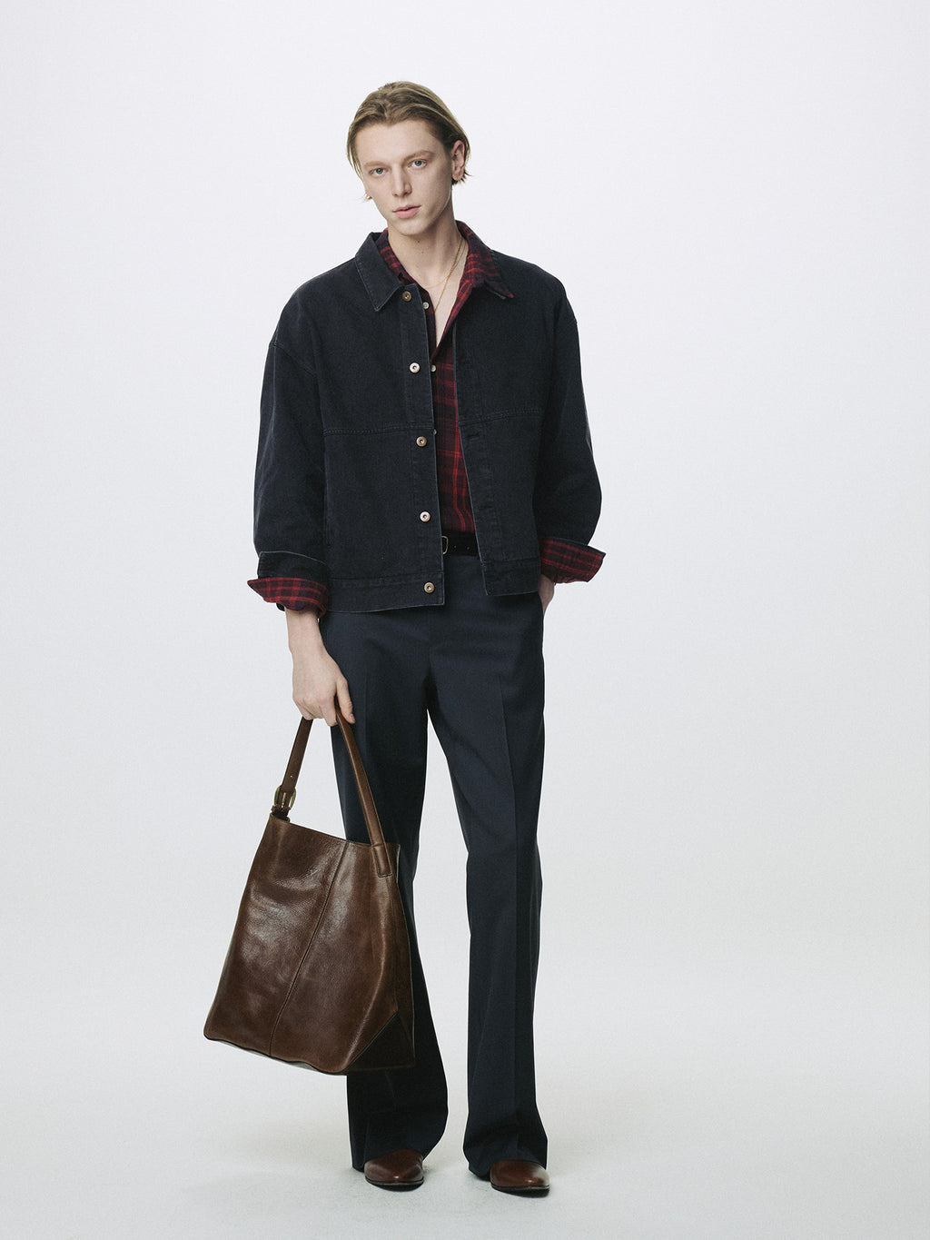 Tonywack - Relaxed Denim Blouson Jacket (Faded Black) product image 4 | TRAB K-Fashion Australia