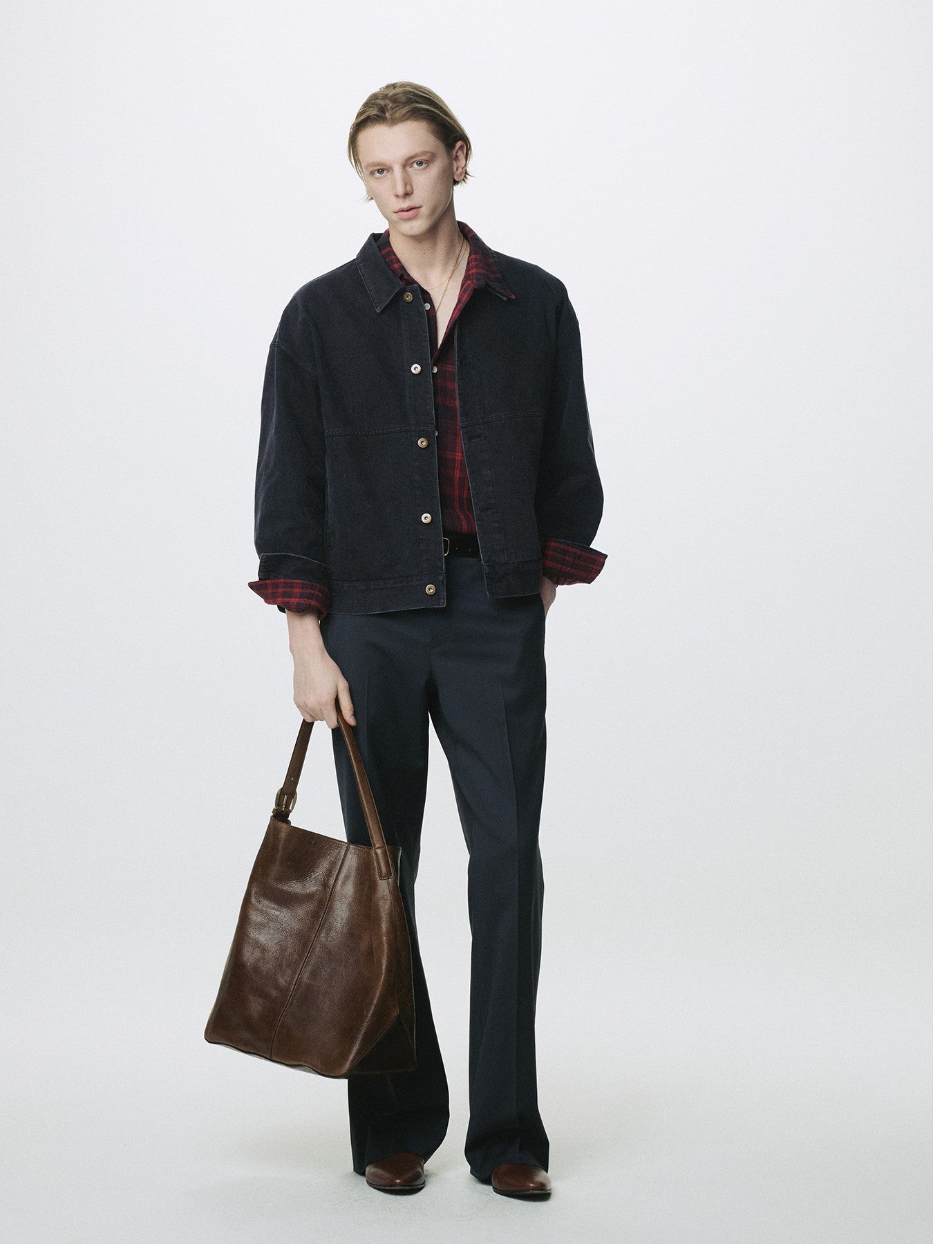 Tonywack - Relaxed Denim Blouson Jacket (Faded Black) product image 4 | TRAB K-Fashion Australia