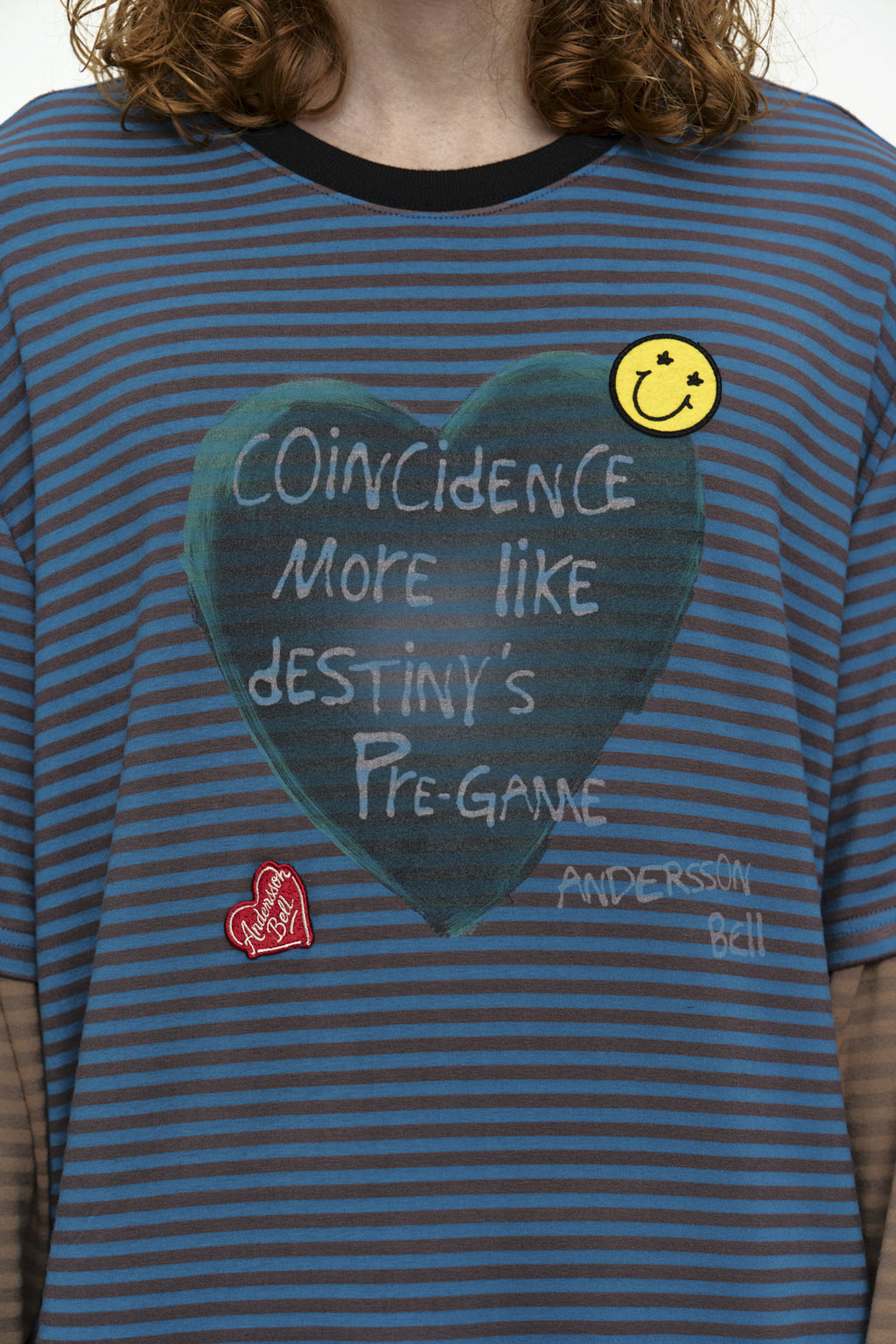 Andersson Bell - (essential) Heart Message Stripe Layered L/s T-Shirt (Essential) product image 6 | TRAB K-Fashion Australia