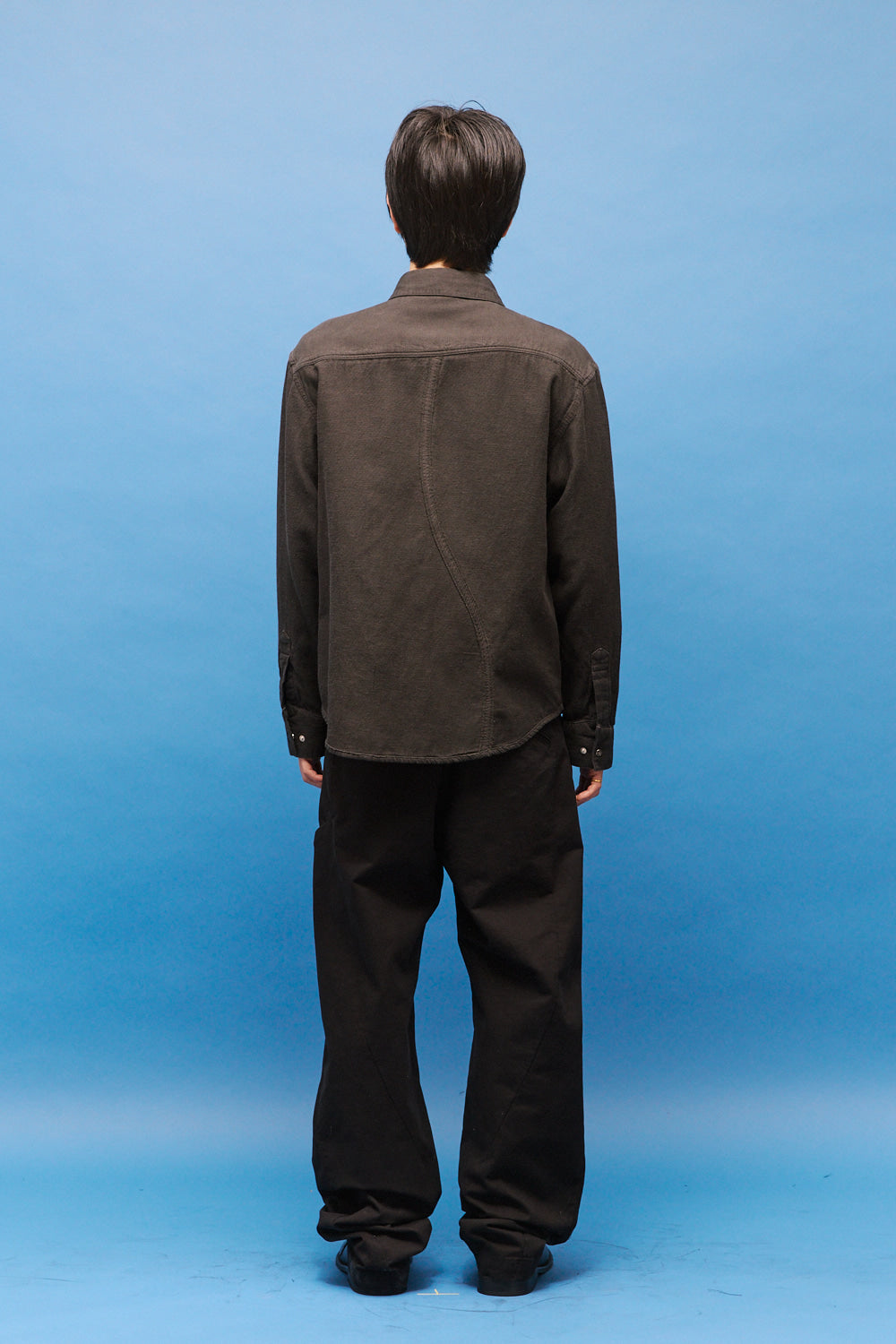 Hatchingroom - Reverse Western Shirt Gauze (Over Dyed Green Charcoal) product image 10 | TRAB K-Fashion Australia