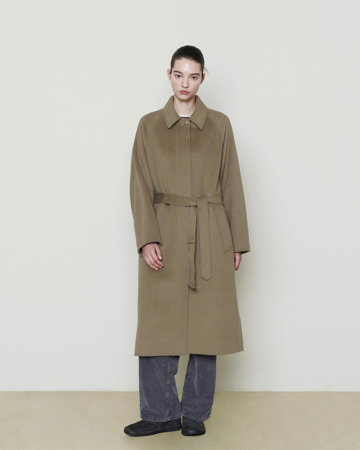 Brownyard - Handmade Belted Coat (Dark Beige) product image 1 | TRAB K-Fashion Australia