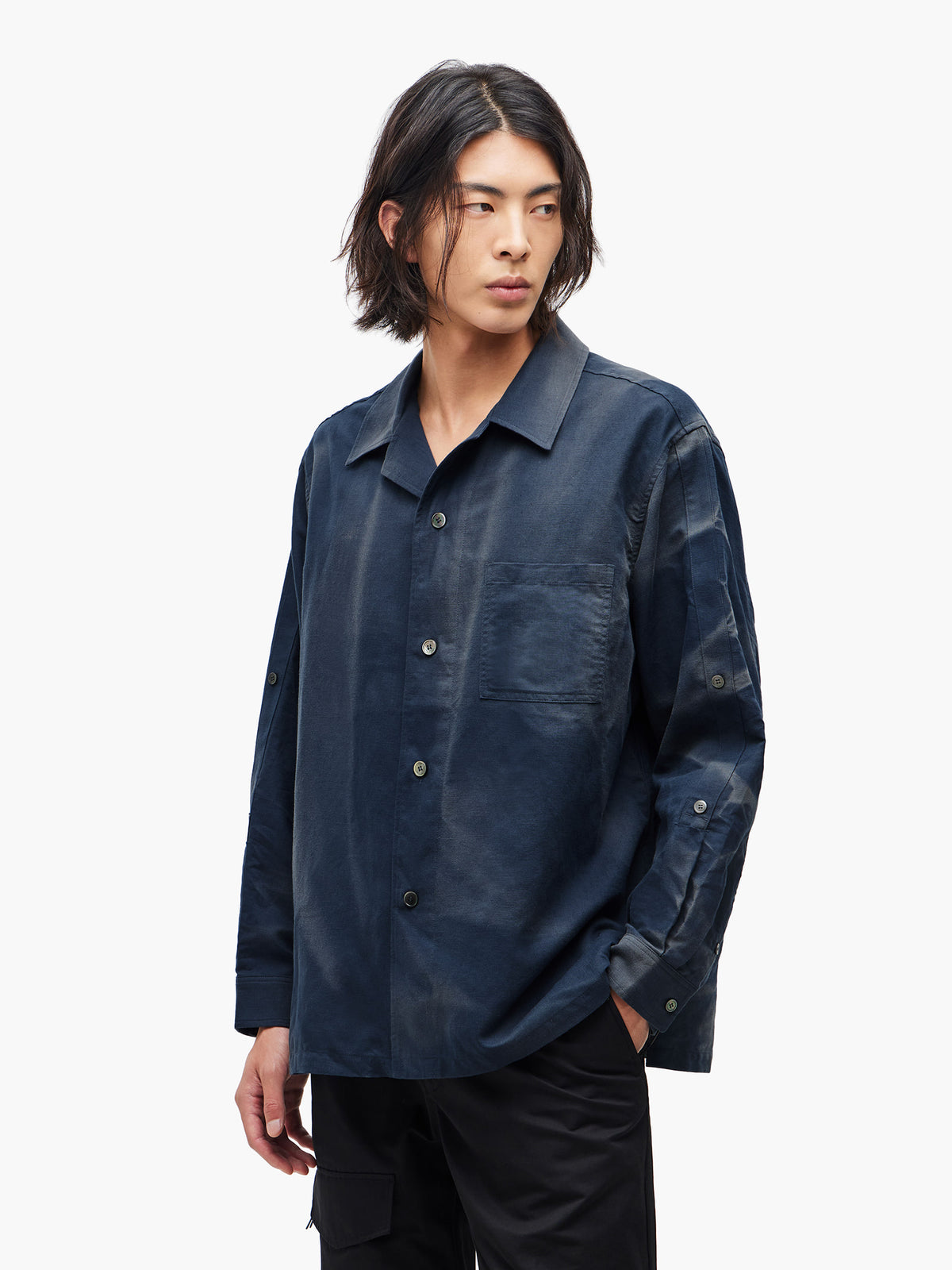 Jiyong Kim - Sun-Bleached Strap Shirt (Blue) product image 2 | TRAB K-Fashion Australia