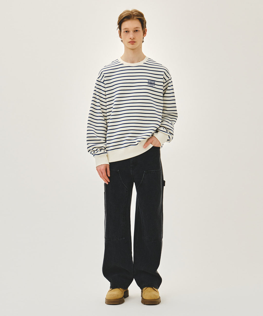 Marithe & Francois Girbaud - Small Classic Logo Stripe Sweatshirt (Ivory) product image 5 | TRAB K-Fashion Australia