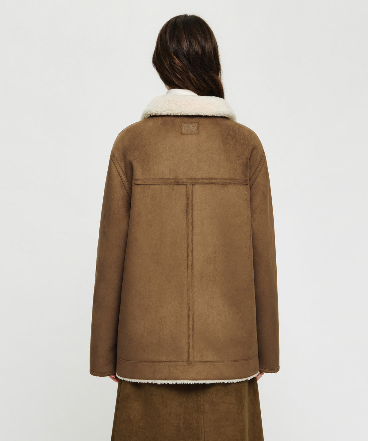 Marithe & Francois Girbaud - Reversible Faux Shearling Jacket (Light Brown) product image 4 | TRAB K-Fashion Australia
