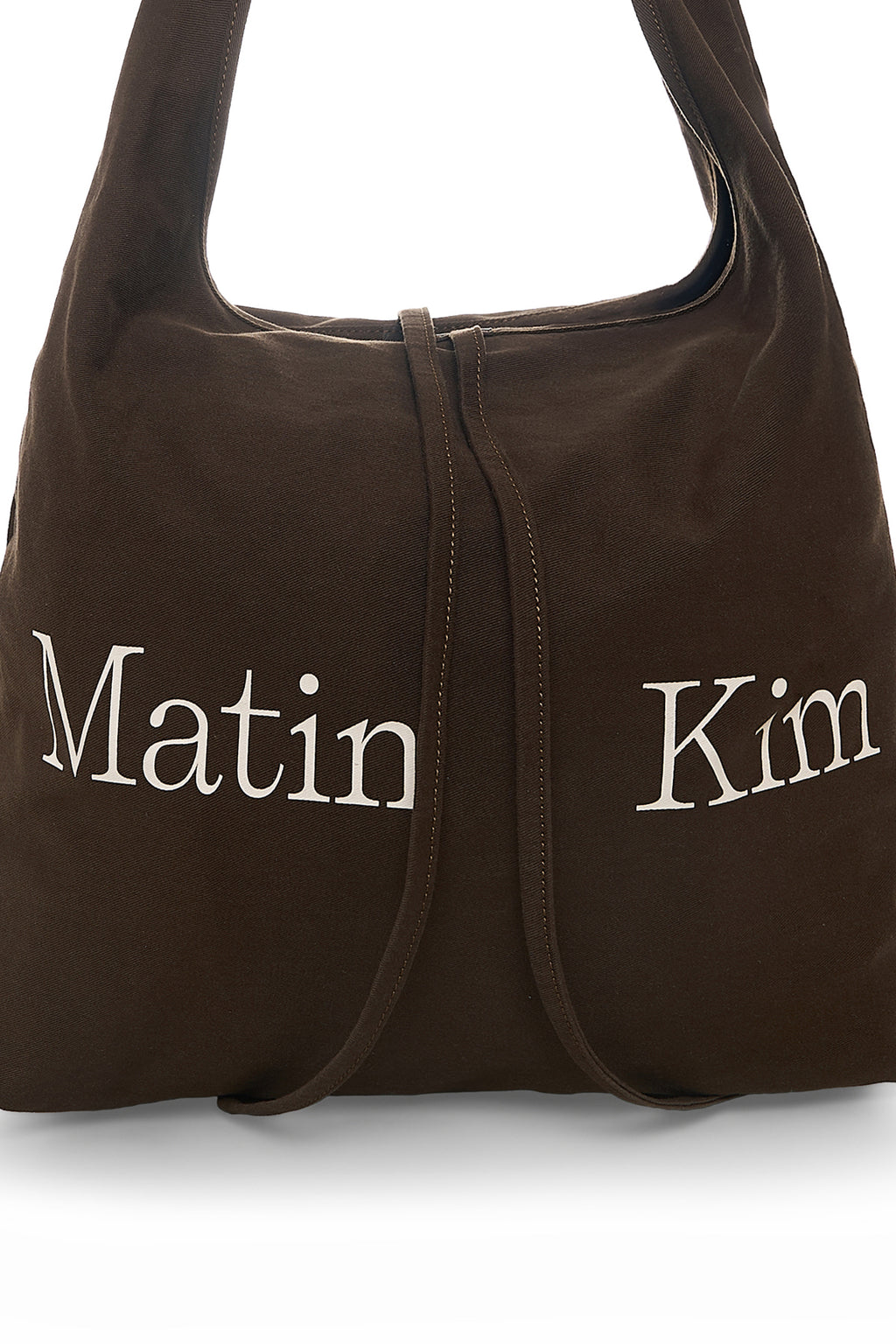 Matin Kim - Logo Point Round Ecobag (Khaki Brown) product image 5 | TRAB K-Fashion Australia