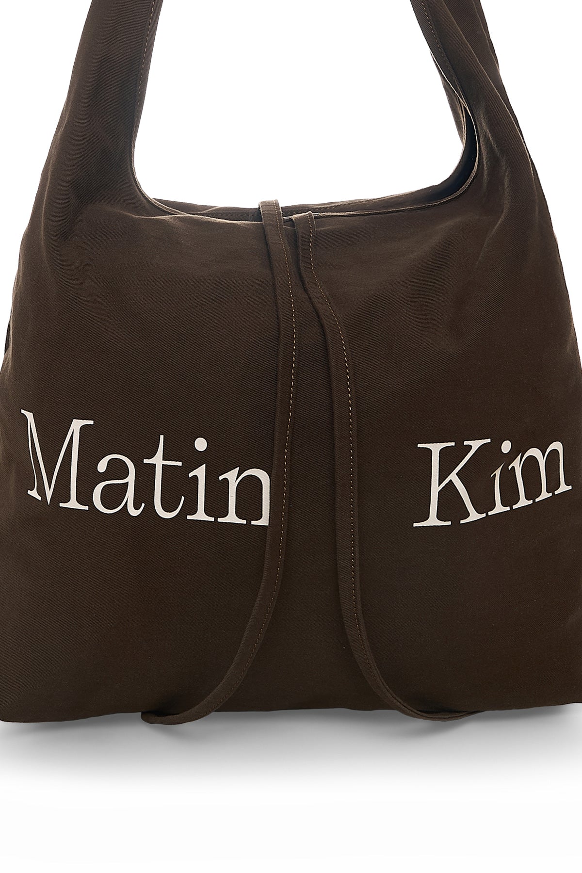 Matin Kim - Logo Point Round Ecobag (Khaki Brown) product image 5 | TRAB K-Fashion Australia