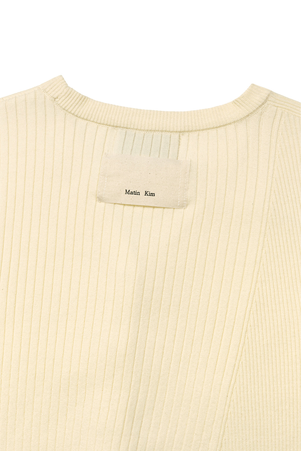 Matin Kim - Unbalance Cut Line Button Cardigan (Butter) product image 5 | TRAB K-Fashion Australia