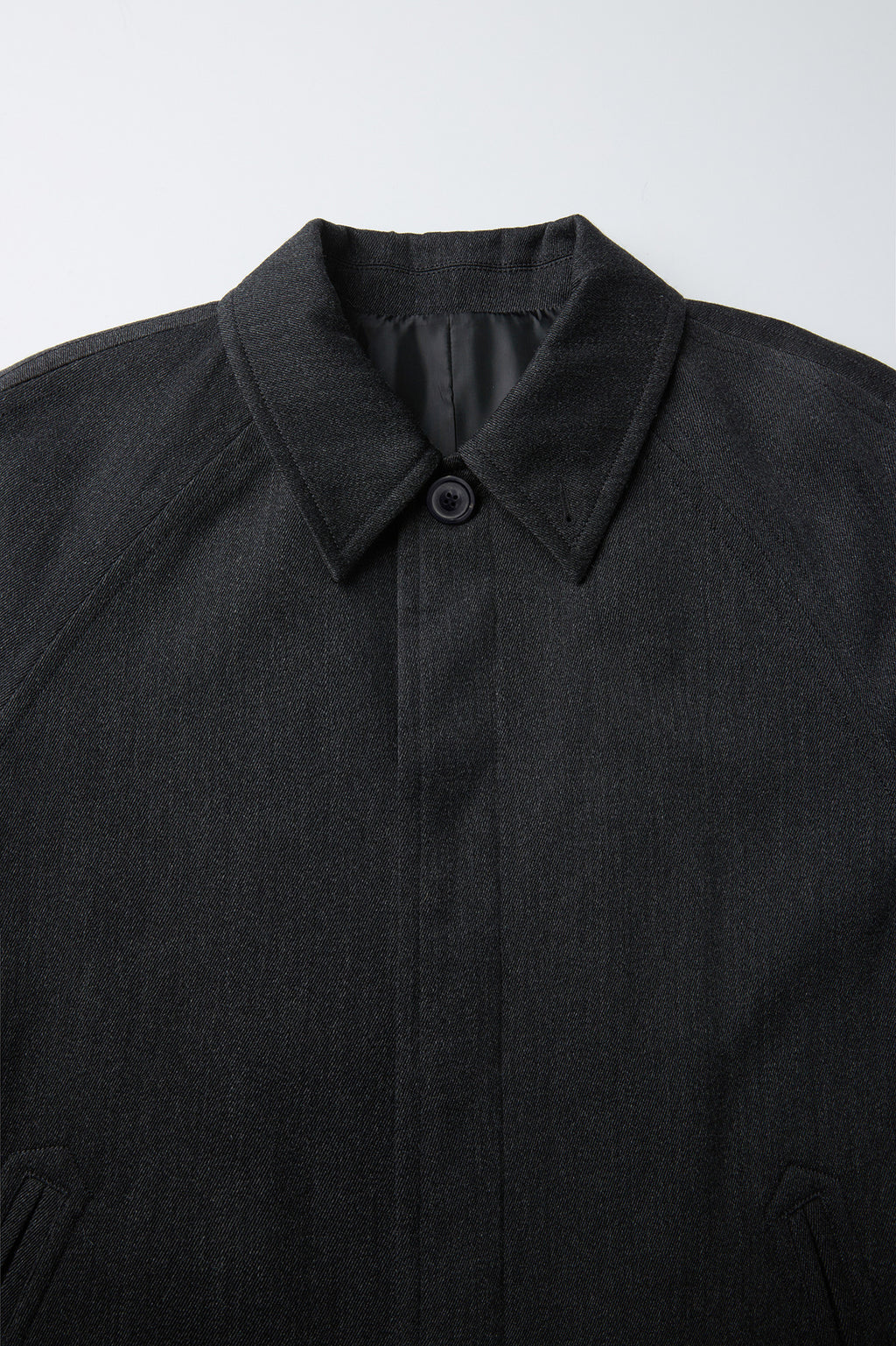 Coor - Round Shoulder Leather Trim Balmaacan Coat (Charcoal) product image 5 | TRAB K-Fashion Australia