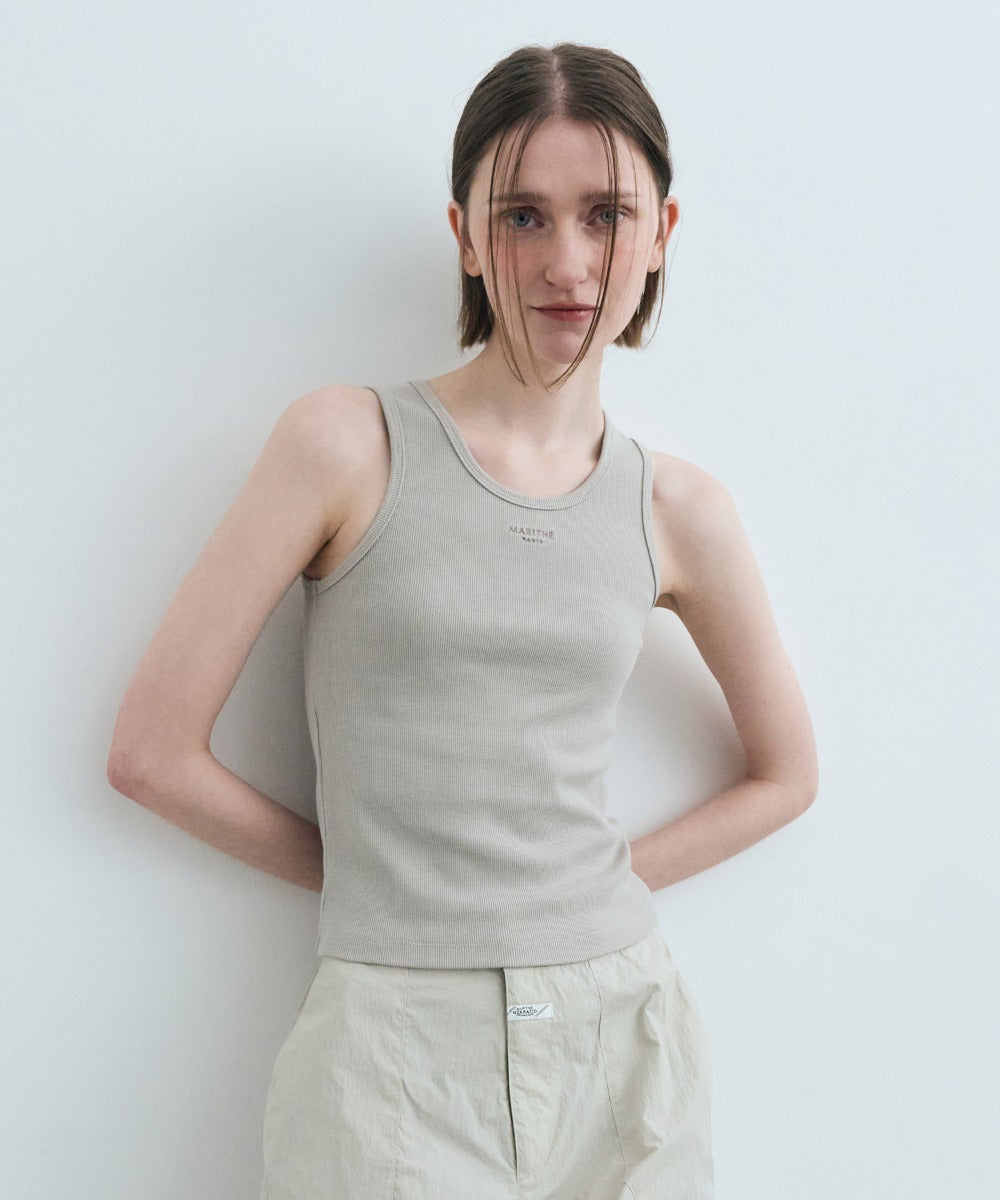 Marithe & Francois Girbaud - U Neck Sleeveless (Light Beige) product image 1 | TRAB K-Fashion Australia