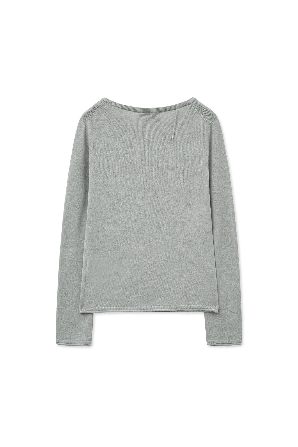 Matin Kim - Glitter Slim Logo Knit Top (Light Grey) product image 2 | TRAB K-Fashion Australia