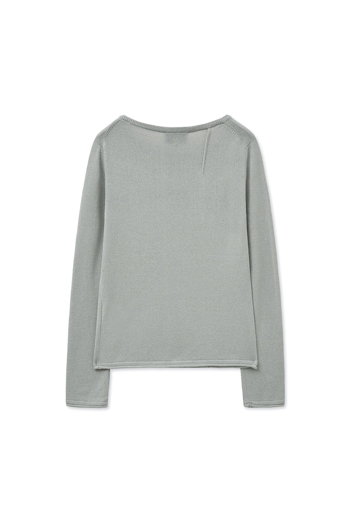 Matin Kim - Glitter Slim Logo Knit Top (Light Grey) product image 2 | TRAB K-Fashion Australia
