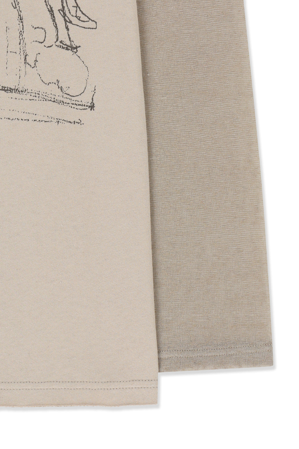 Matin Kim - Graffiti Artwork Layered Top (Beige) product image 4 | TRAB K-Fashion Australia