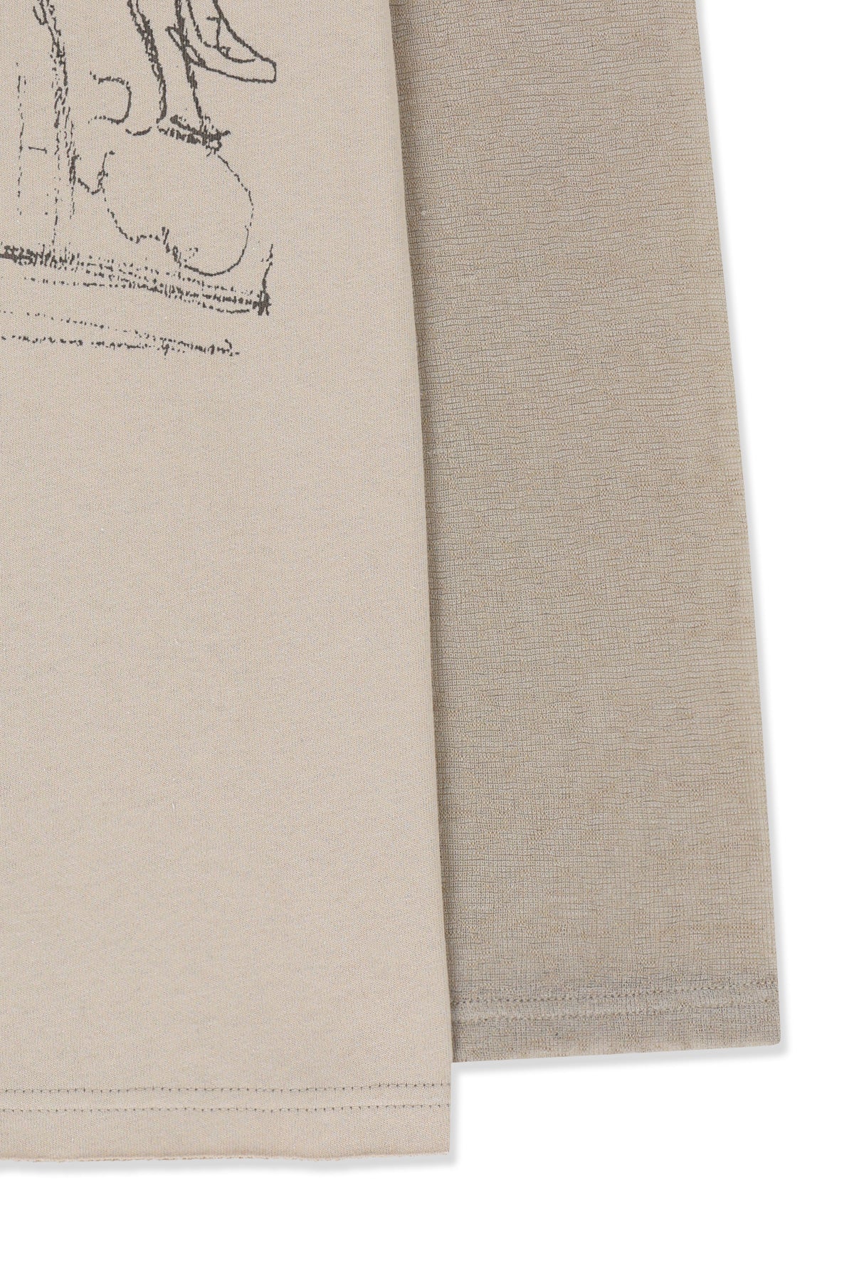 Matin Kim - Graffiti Artwork Layered Top (Beige) product image 4 | TRAB K-Fashion Australia