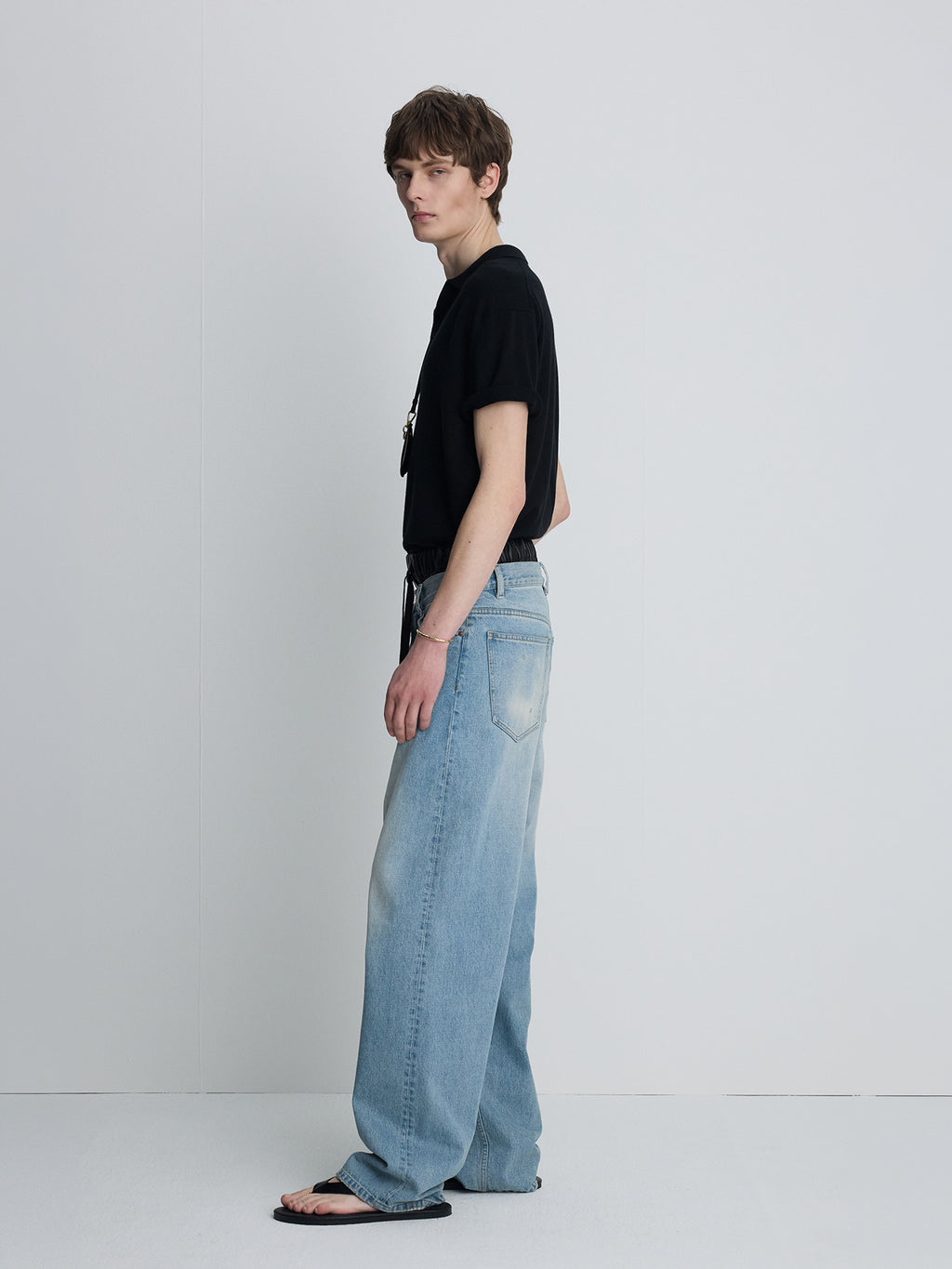 Tonywack - Silk Cashmere Open Collar Knit (Black) product image 2 | TRAB K-Fashion Australia