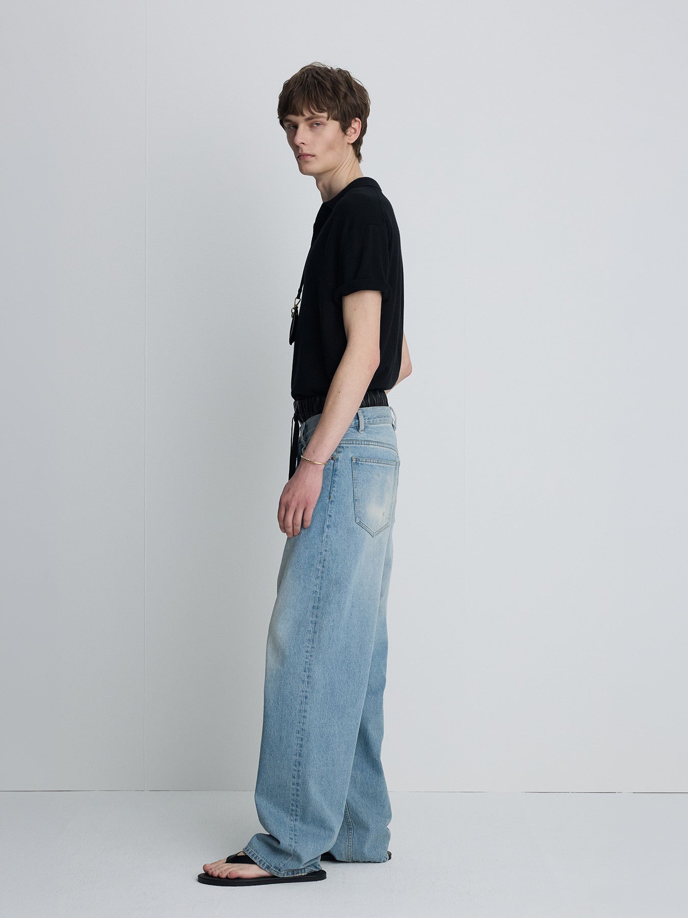 Tonywack - Silk Cashmere Open Collar Knit (Black) product image 2 | TRAB K-Fashion Australia