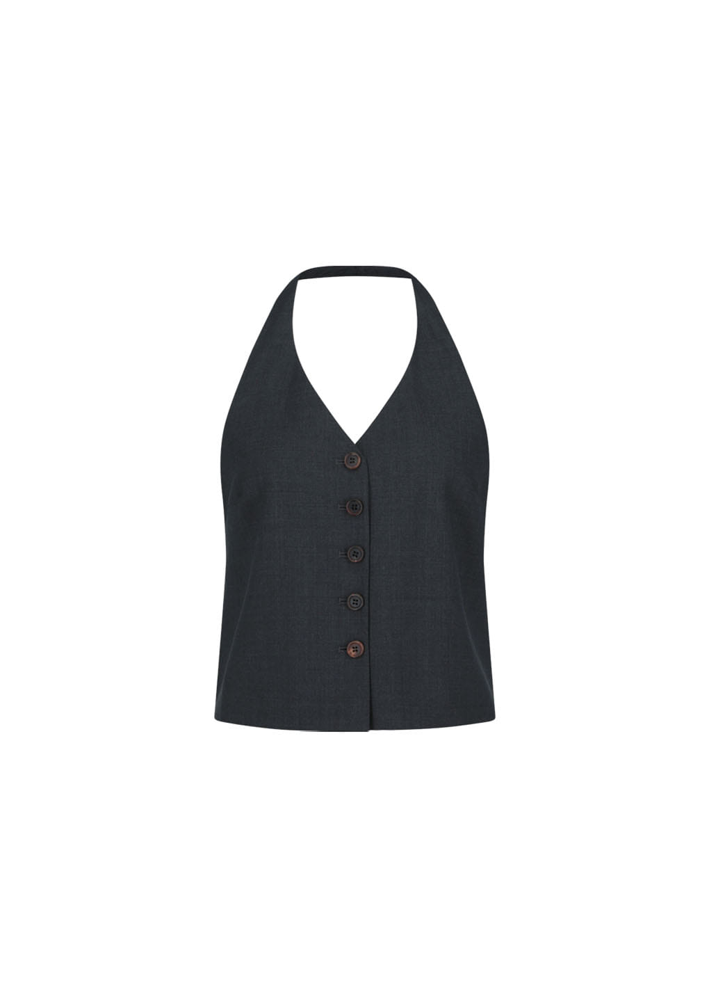 Amomento - Wool Halterneck Top (Charcoal) product image 5 | TRAB K-Fashion Australia