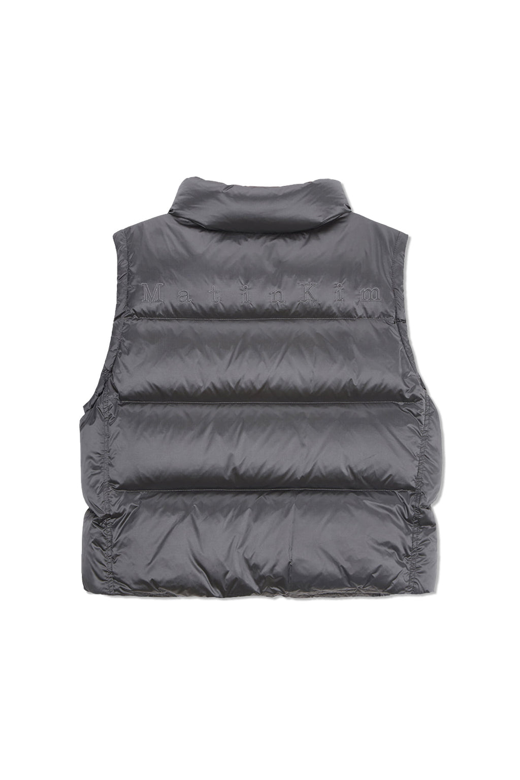 Matin Kim - Unbalance Quilted Down Vest (Grey) product image 2 | TRAB K-Fashion Australia
