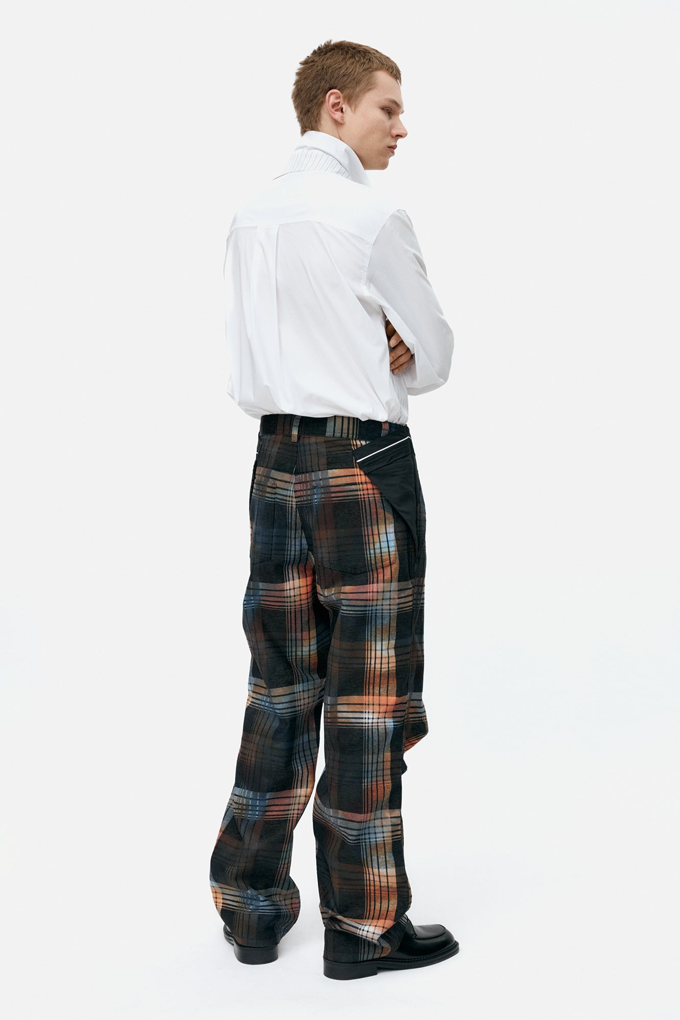 Andersson Bell - Burn-Out Check Cut-Out Wrap Pants (Multi) product image 8 | TRAB K-Fashion Australia