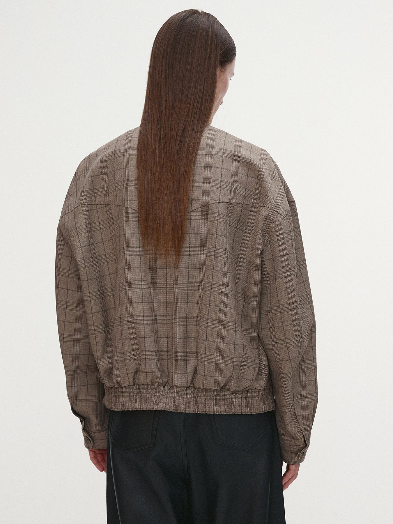 Tonywack - Checked Wool Harrington Jacket (Beige Check) product image 4 | TRAB K-Fashion Australia