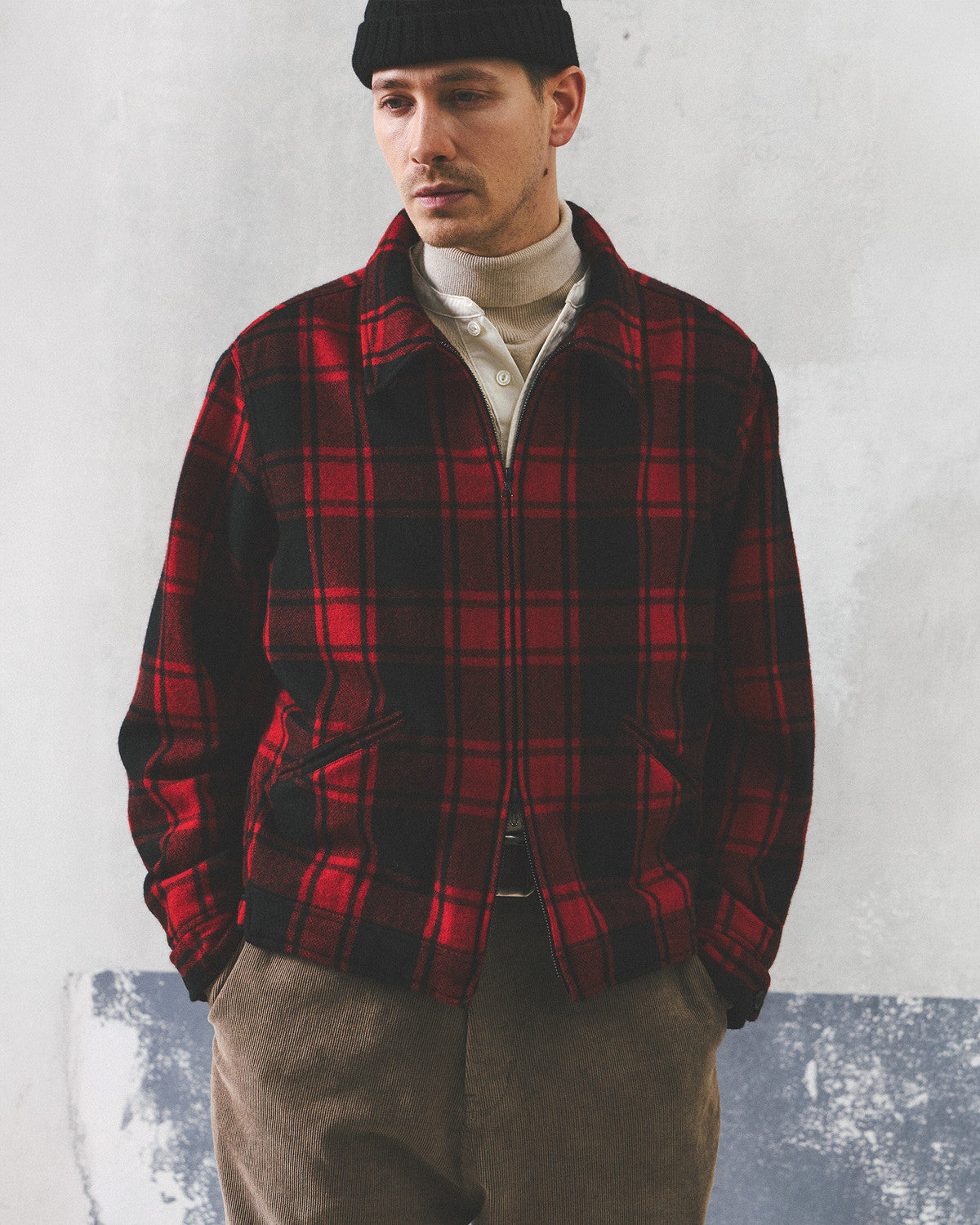 Eastlogue - Sporting Rugged Jacket (Black & Red Wool Check) product image 2 | TRAB K-Fashion Australia
