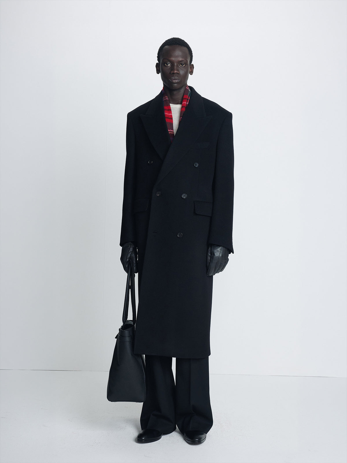 Tonywack - Wool And Cashmere Double-Breasted Coat (Black) product image 1 | TRAB K-Fashion Australia