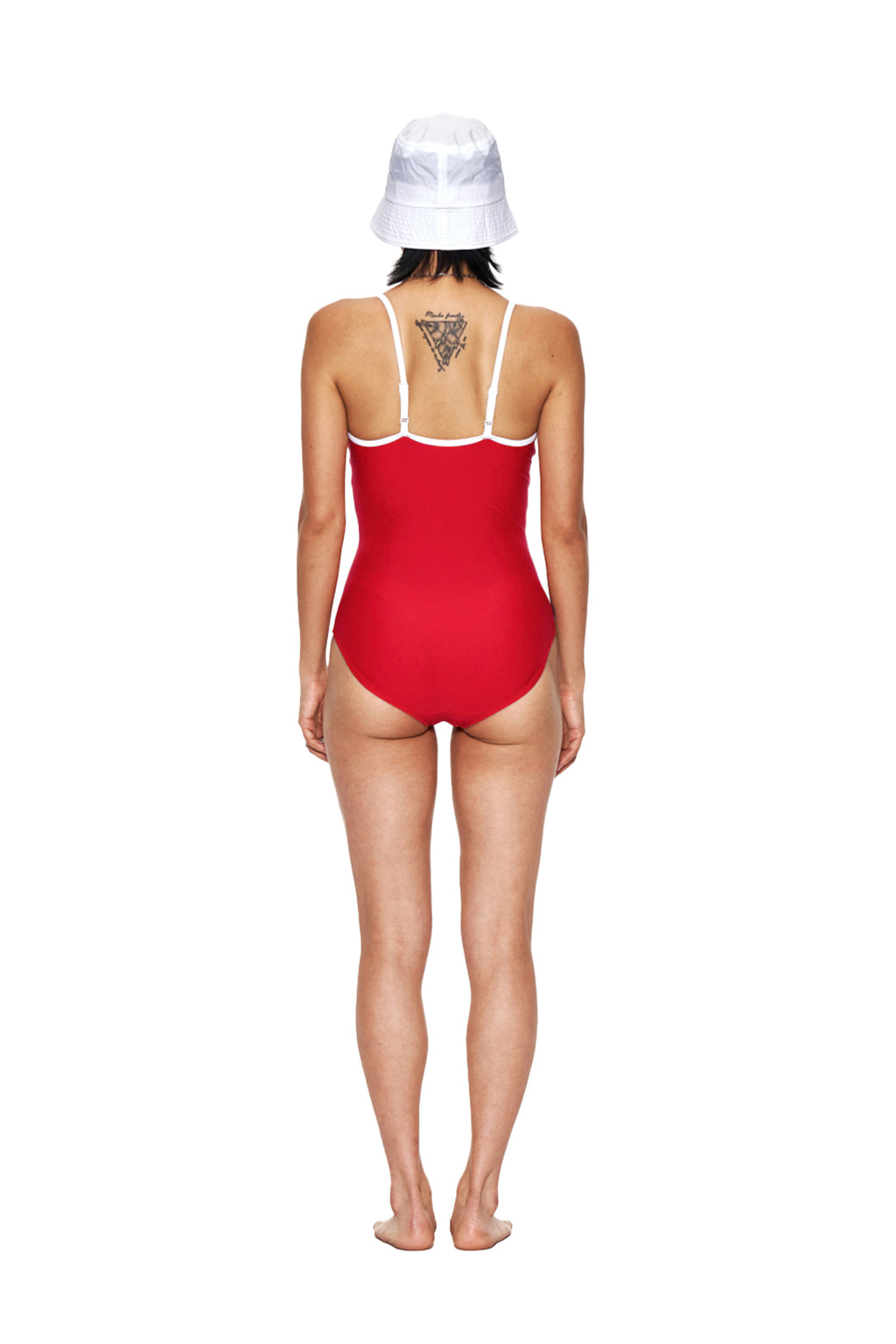 Matin Kim - Logo Strap Swimsuit (Red) product image 7 | TRAB K-Fashion Australia