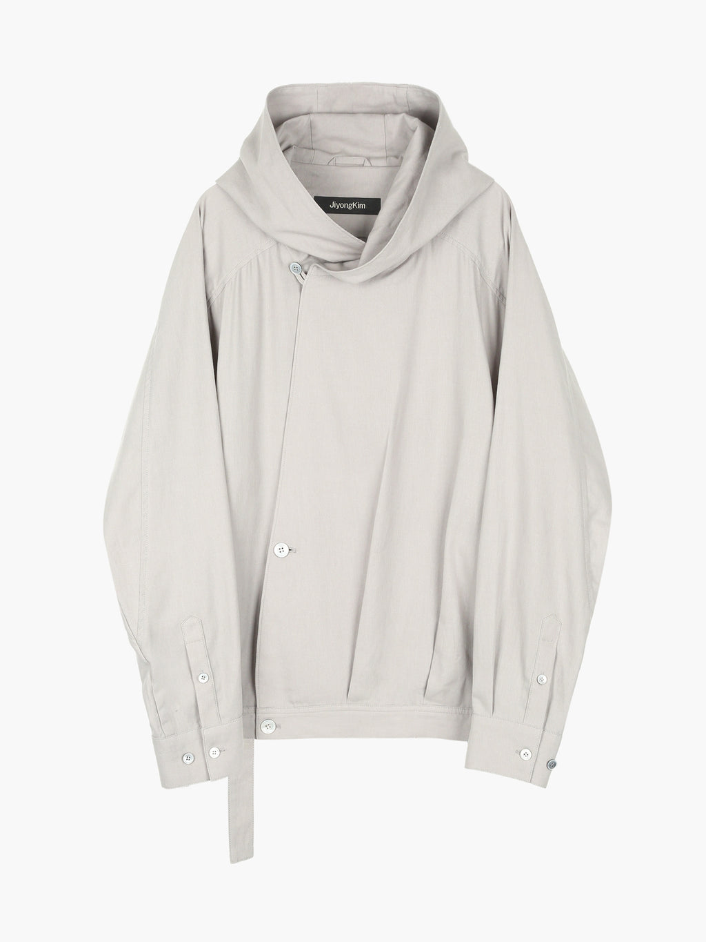 Jiyong Kim - Draped Wrap Hood Jacket (Off-White) product image 8 | TRAB K-Fashion Australia