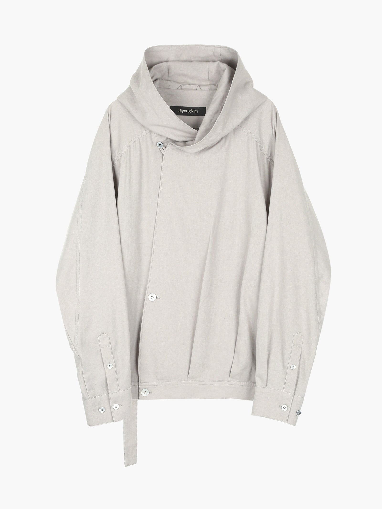 Jiyong Kim - Draped Wrap Hood Jacket (Off-White) product image 8 | TRAB K-Fashion Australia