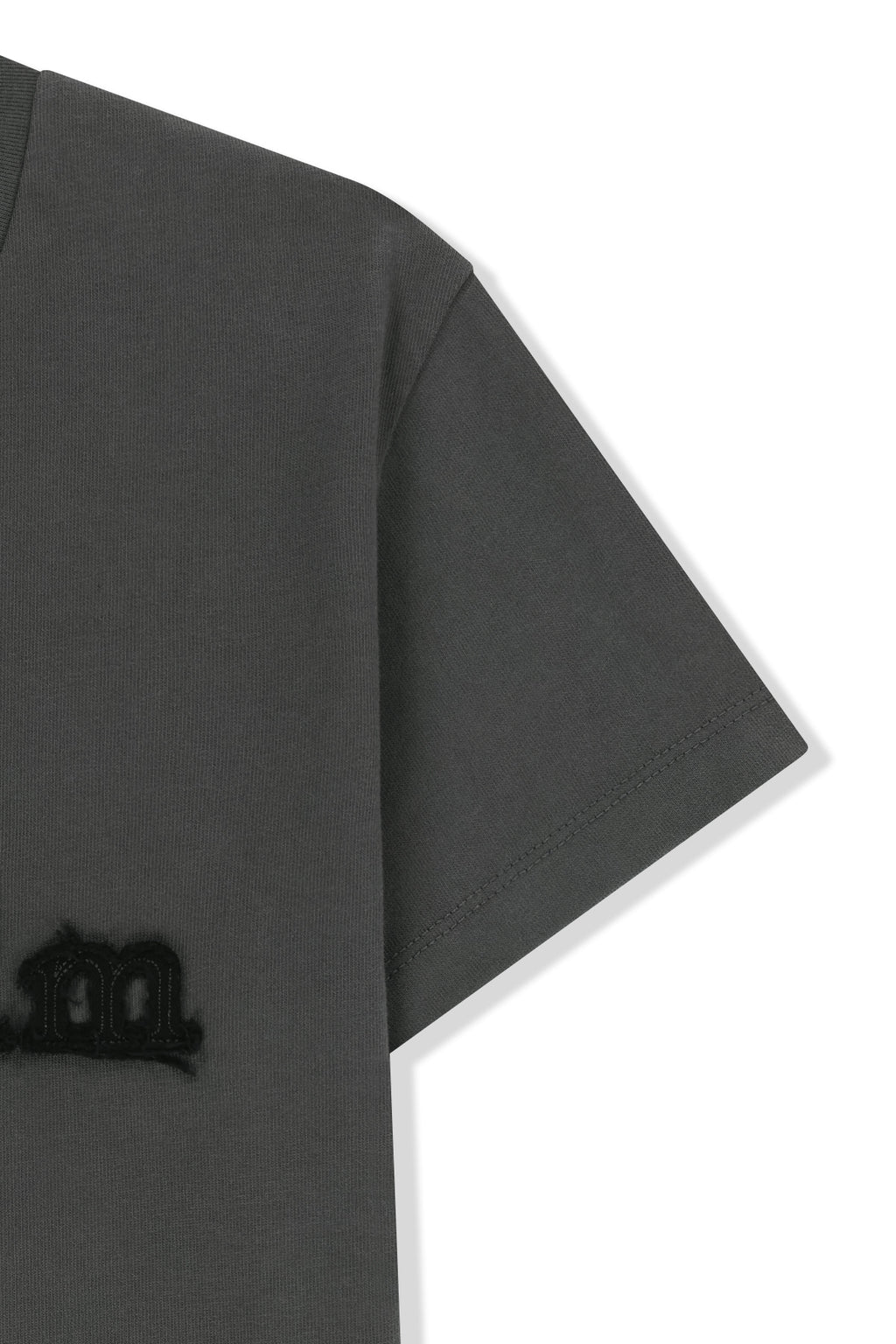 Matin Kim - Applique Logo Slim Top (Charcoal) product image 4 | TRAB K-Fashion Australia