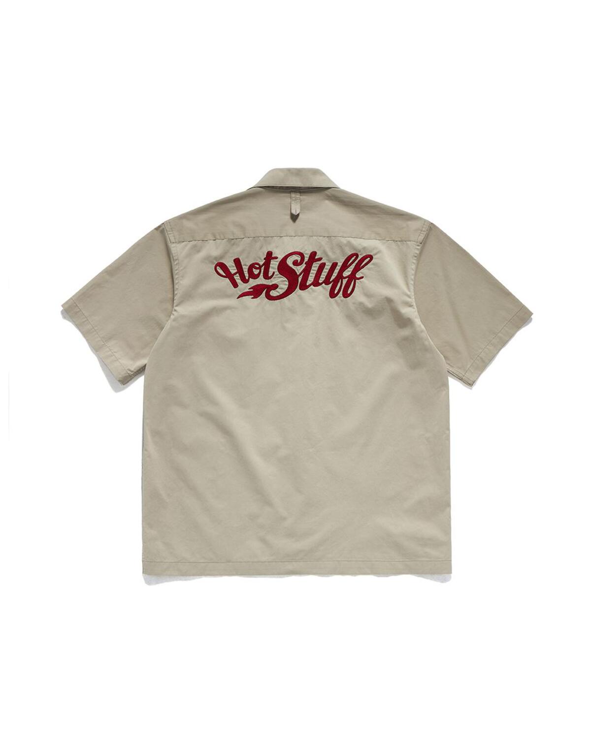 Eastlogue - Embroidered Work Half Shirts (Sand) product image 6 | TRAB K-Fashion Australia