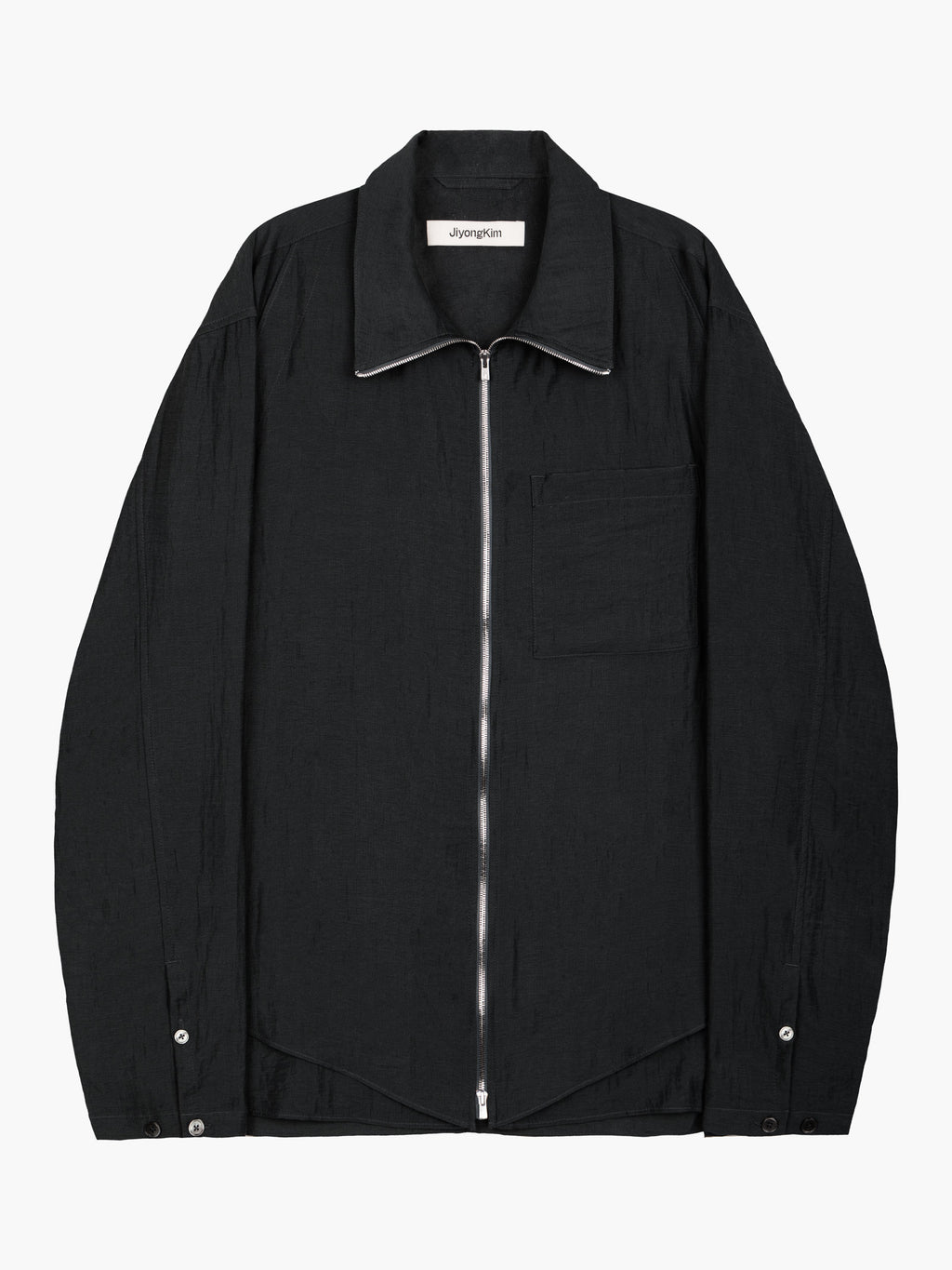 Jiyong Kim - Layered Zip-Up Shirt (Black) product image 1 | TRAB K-Fashion Australia