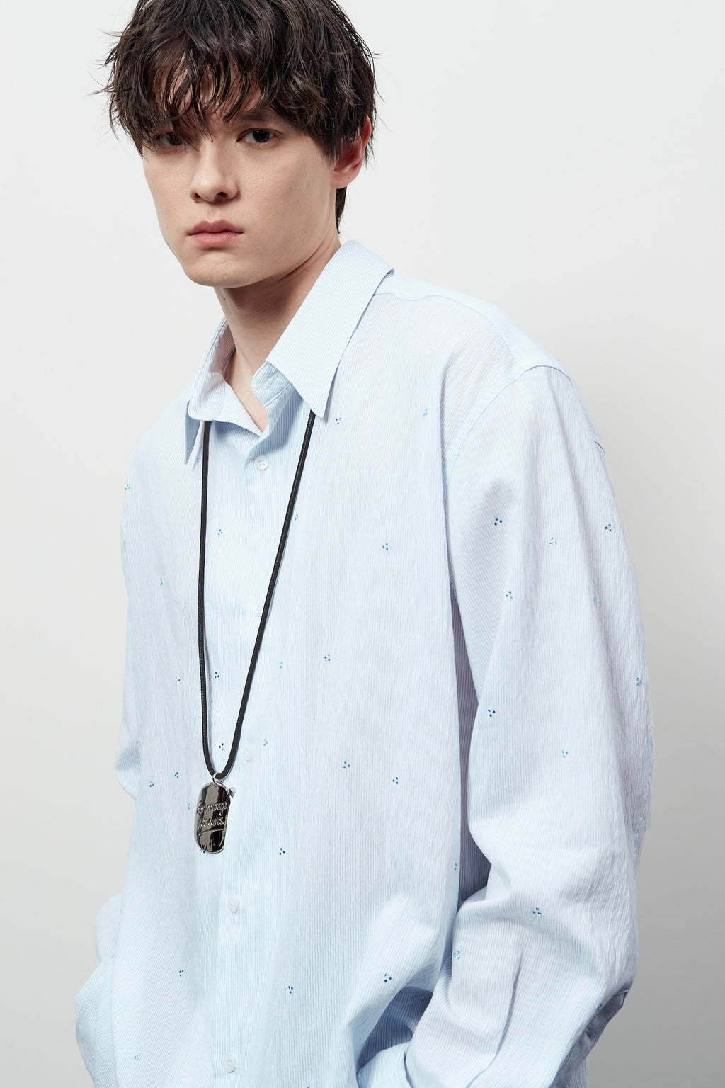 Stu - Crystal Stripe Shirt (Blue) product image 11 | TRAB K-Fashion Australia