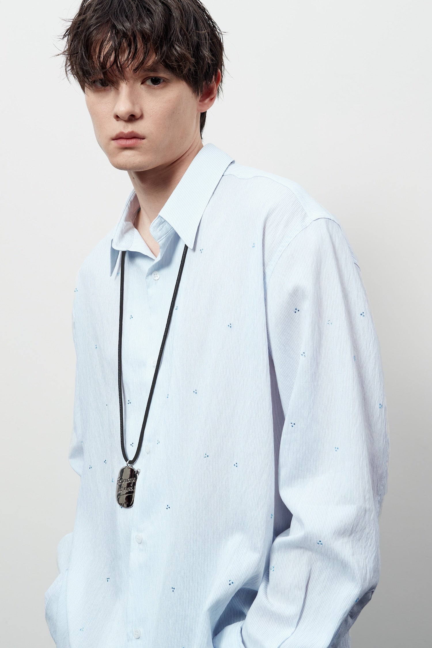 Stu - Crystal Stripe Shirt (Blue) product image 11 | TRAB K-Fashion Australia
