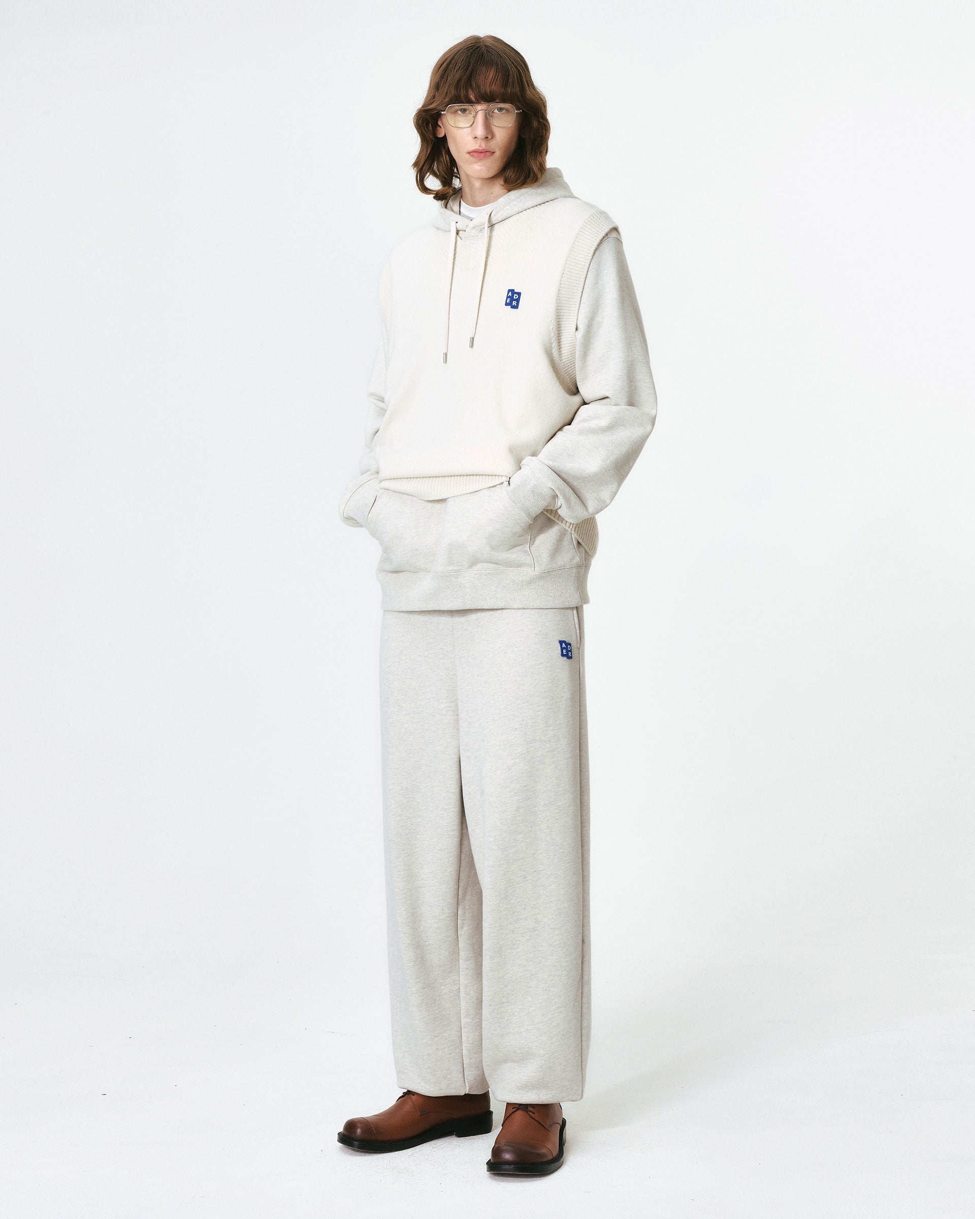 Ader Error - Sig; BL Tag knit vest 01 (Oatmeal) product image 1 | TRAB K-Fashion Australia