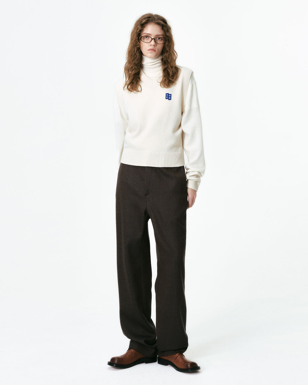 Ader Error - Sig; BL Tag knit vest 01 (Oatmeal) product image 1 | TRAB K-Fashion Australia