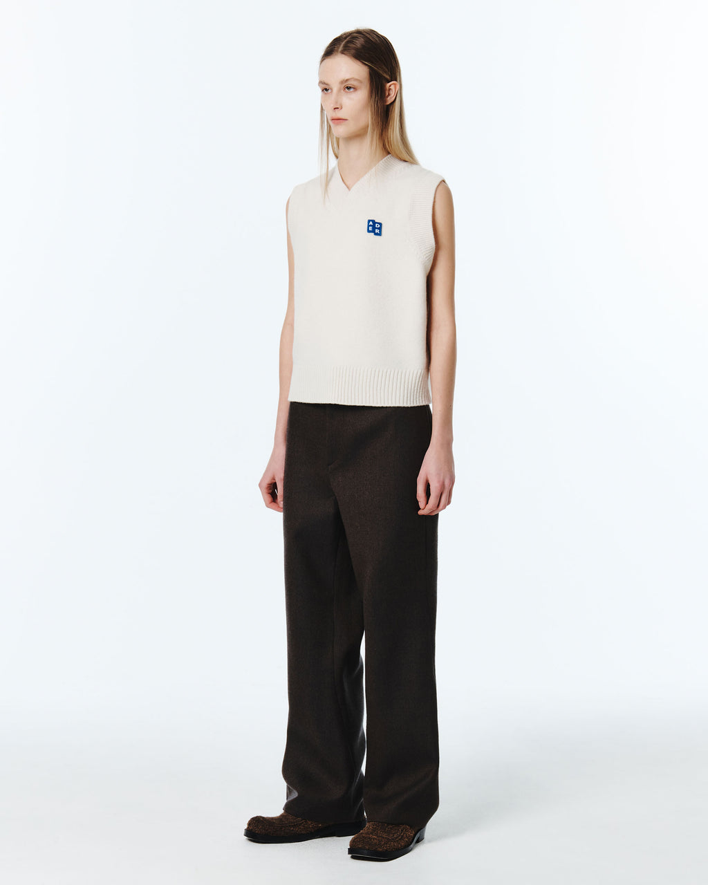Ader Error - Sig; BL Tag knit vest 01 (Oatmeal) product image 10 | TRAB K-Fashion Australia