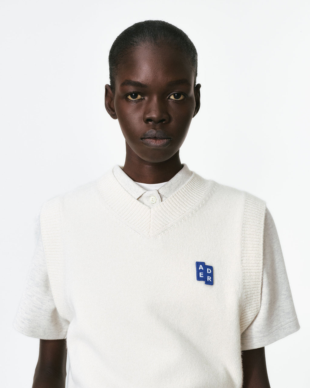 Ader Error - Sig; BL Tag knit vest 01 (Oatmeal) product image 4 | TRAB K-Fashion Australia