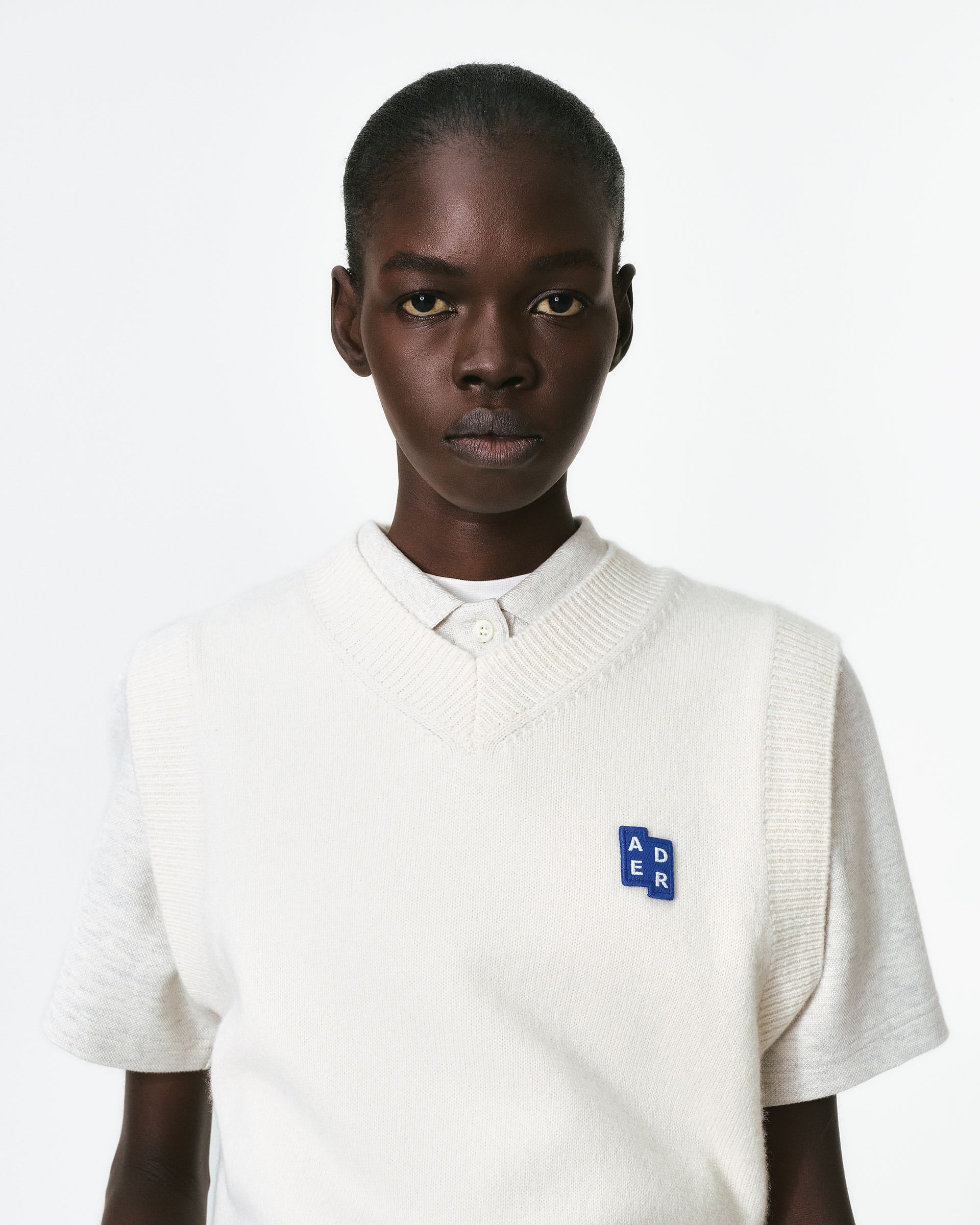 Ader Error - Sig; BL Tag knit vest 01 (Oatmeal) product image 4 | TRAB K-Fashion Australia