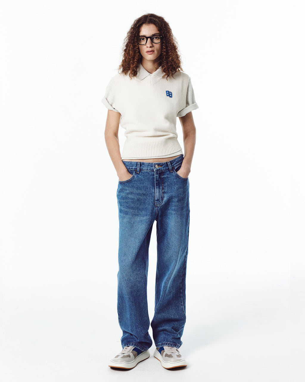 Ader Error - Sig; BL Tag knit vest 01 (Oatmeal) product image 5 | TRAB K-Fashion Australia