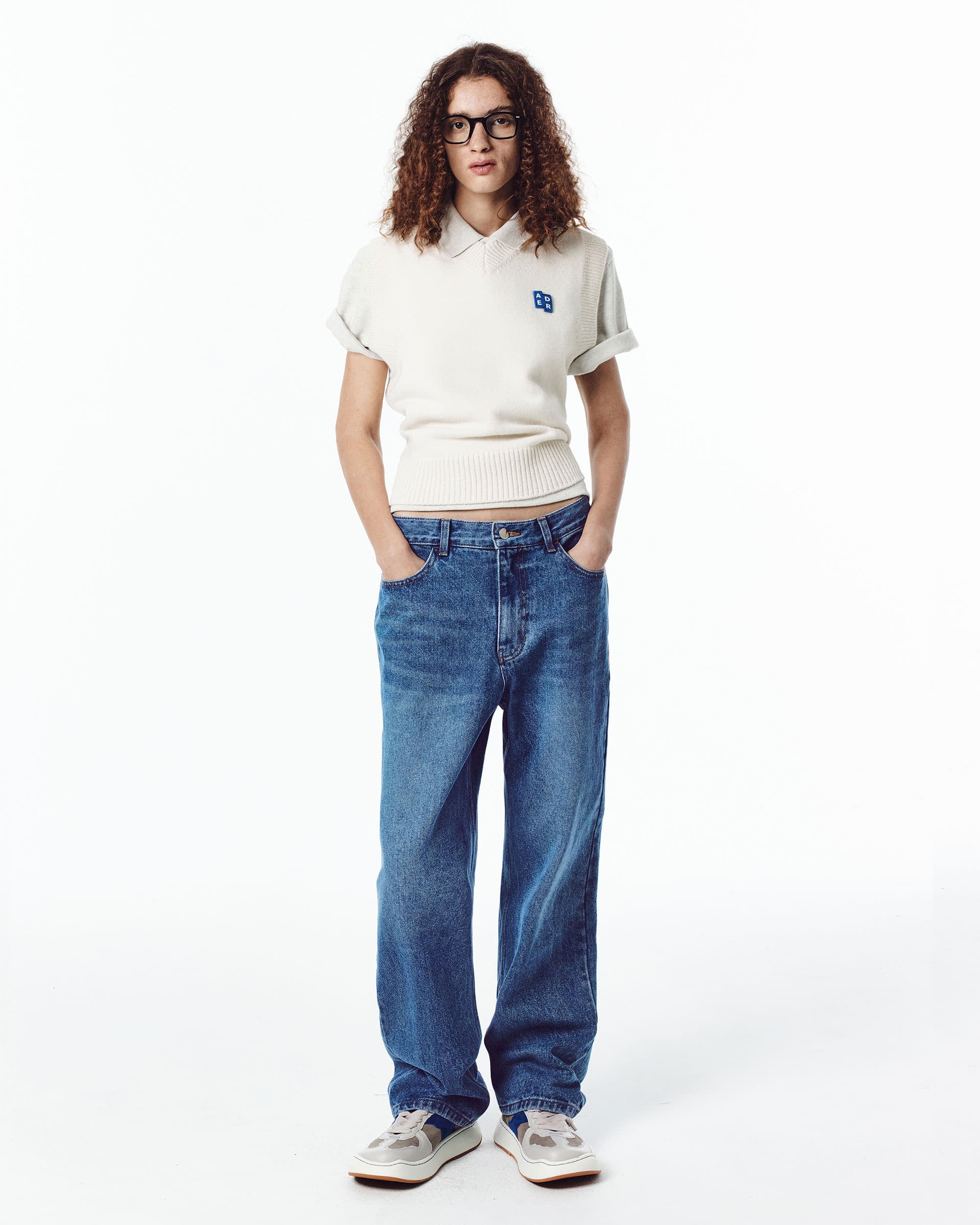 Ader Error - Sig; BL Tag knit vest 01 (Oatmeal) product image 5 | TRAB K-Fashion Australia